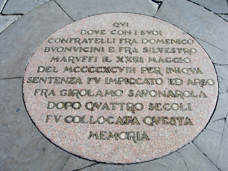 savanarola plaque